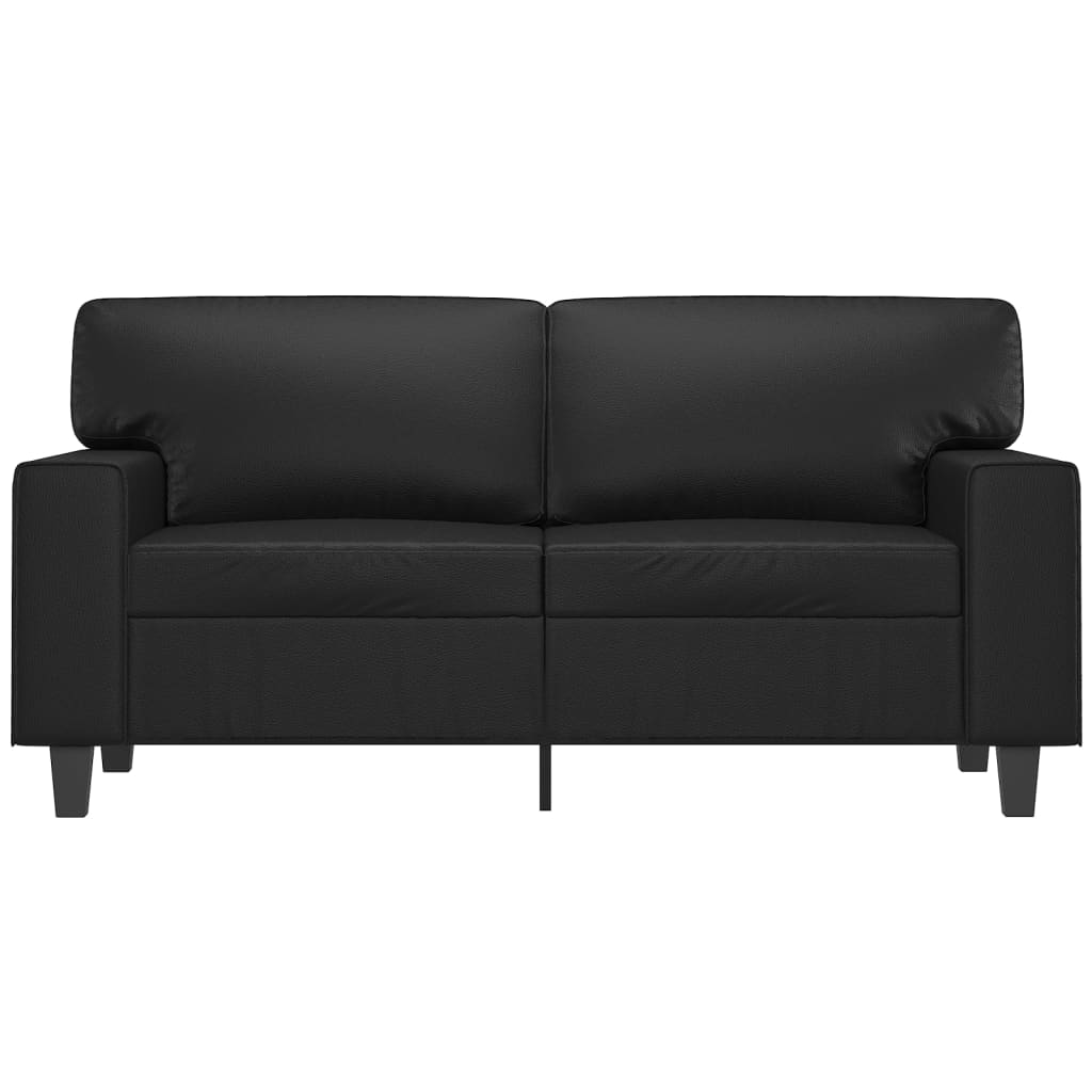 2-Seater Sofa Black 120 cm Faux Leather