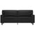 2-Seater Sofa Black 140 cm Faux Leather