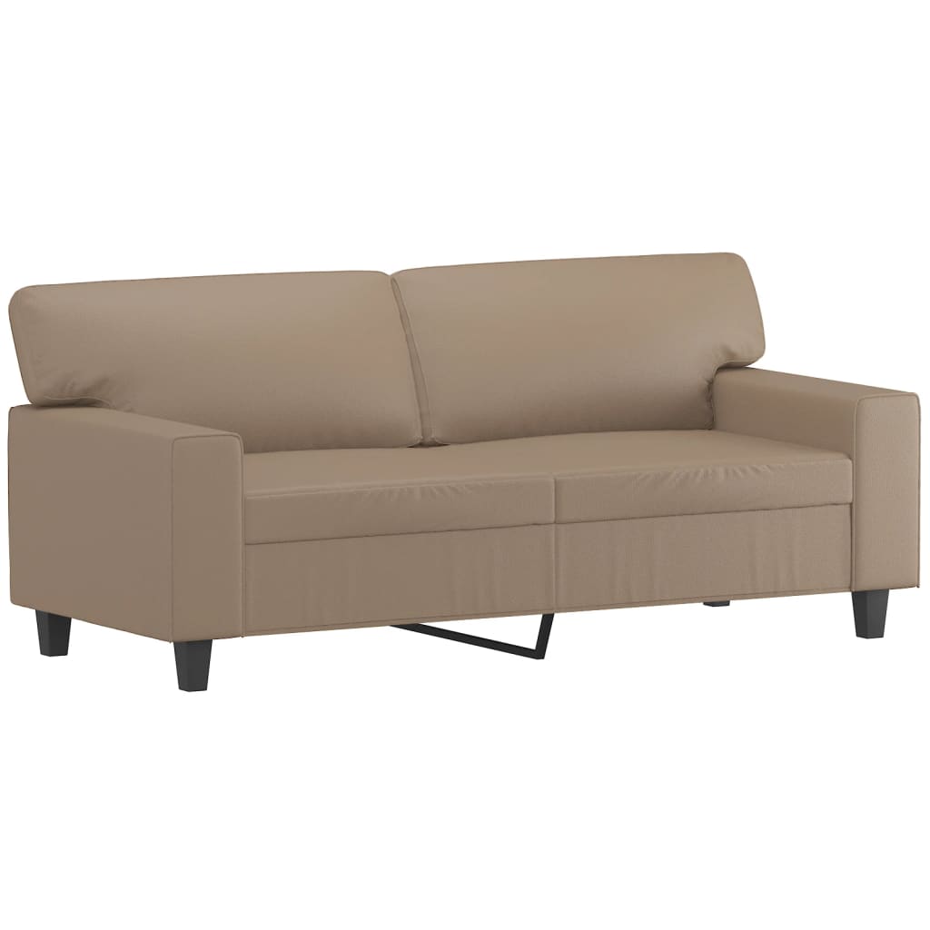 2-Seater Sofa Cappuccino 140 cm Faux Leather