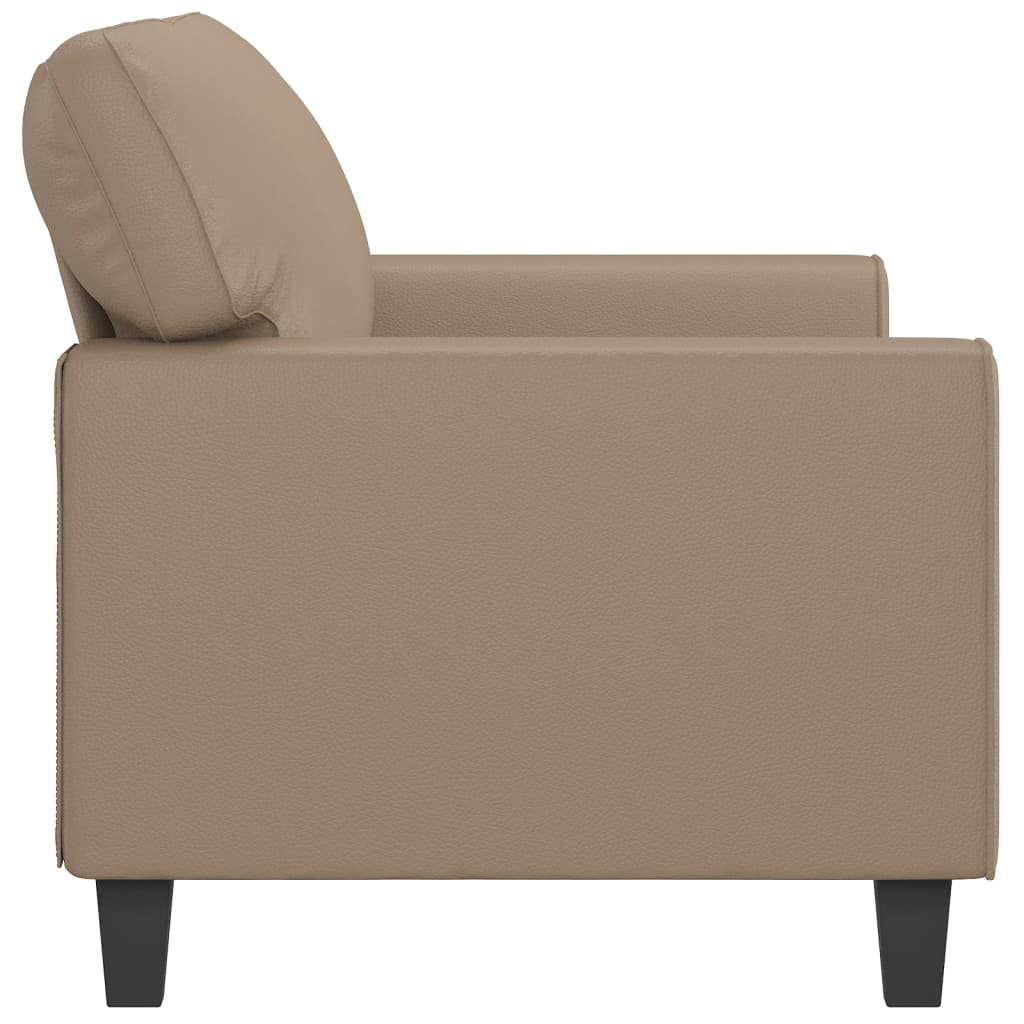 2-Seater Sofa Cappuccino 140 cm Faux Leather