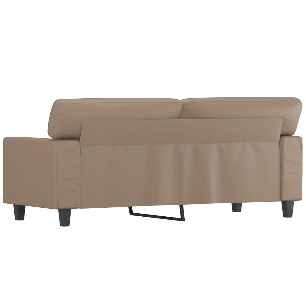 2-Seater Sofa Cappuccino 140 cm Faux Leather