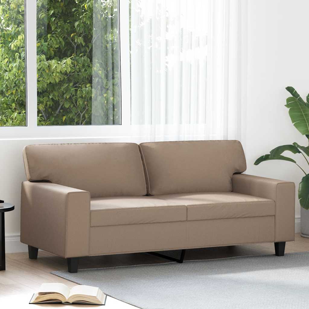 2-Seater Sofa Cappuccino 140 cm Faux Leather