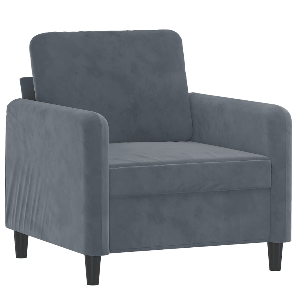 Sofa Chair Dark Grey 60 cm Velvet