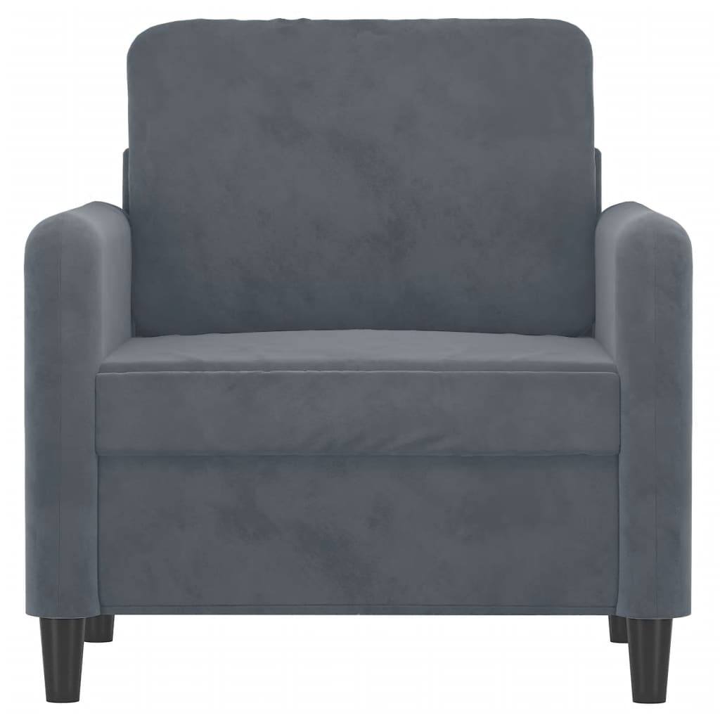 Sofa Chair Dark Grey 60 cm Velvet
