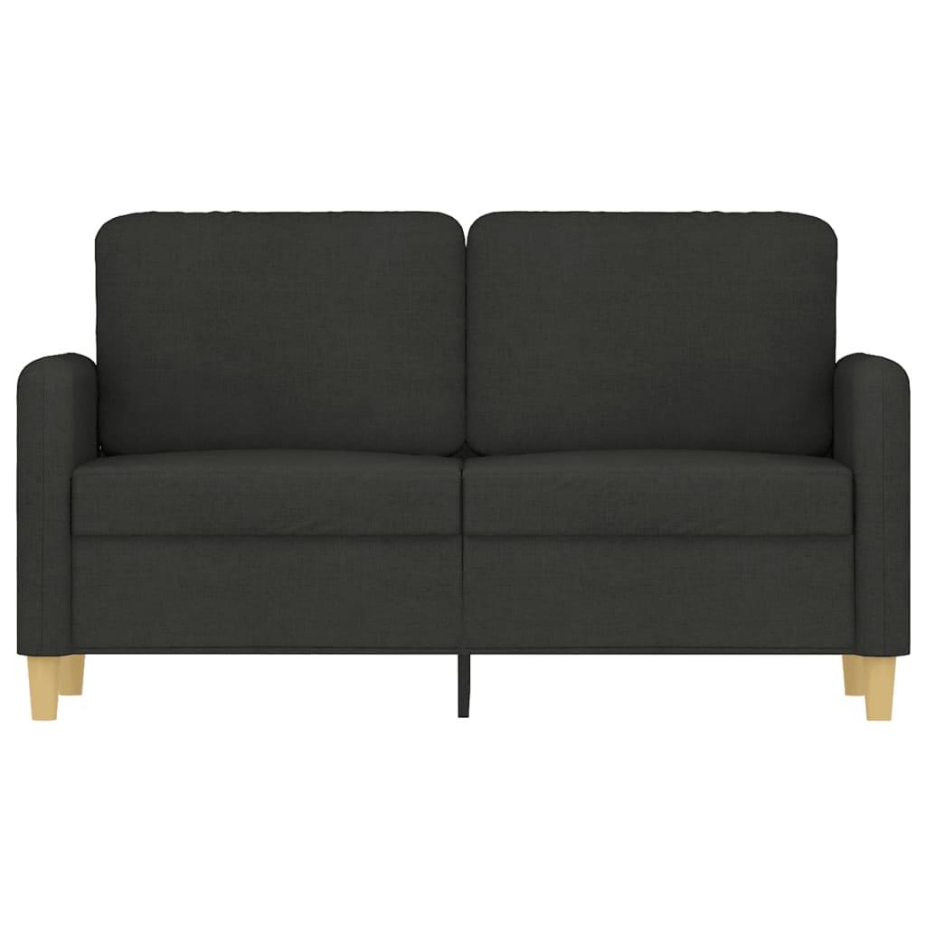 2-Seater Sofa Black 120 cm Fabric