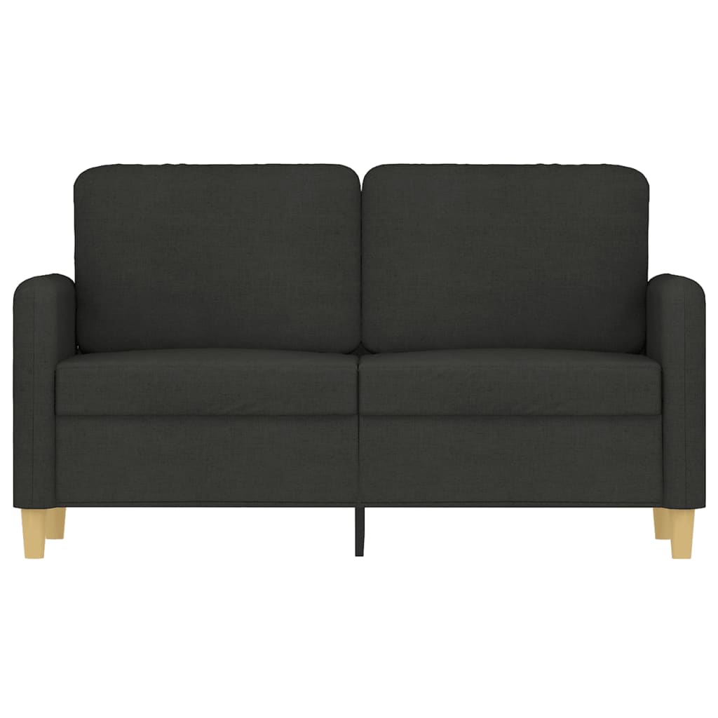 2-Seater Sofa Black 120 cm Fabric