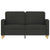 2-Seater Sofa Black 120 cm Fabric