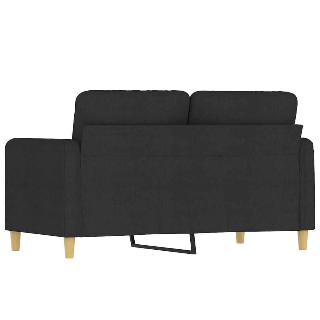 2-Seater Sofa Black 120 cm Fabric