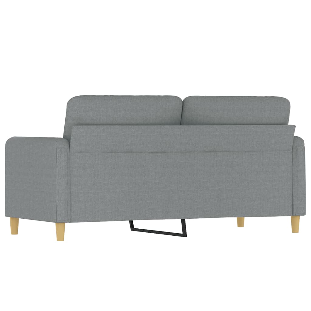 2-Seater Sofa Light Grey 140 cm Fabric