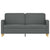 2-Seater Sofa Dark Grey 140 cm Fabric