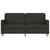 2-Seater Sofa Black 140 cm Fabric