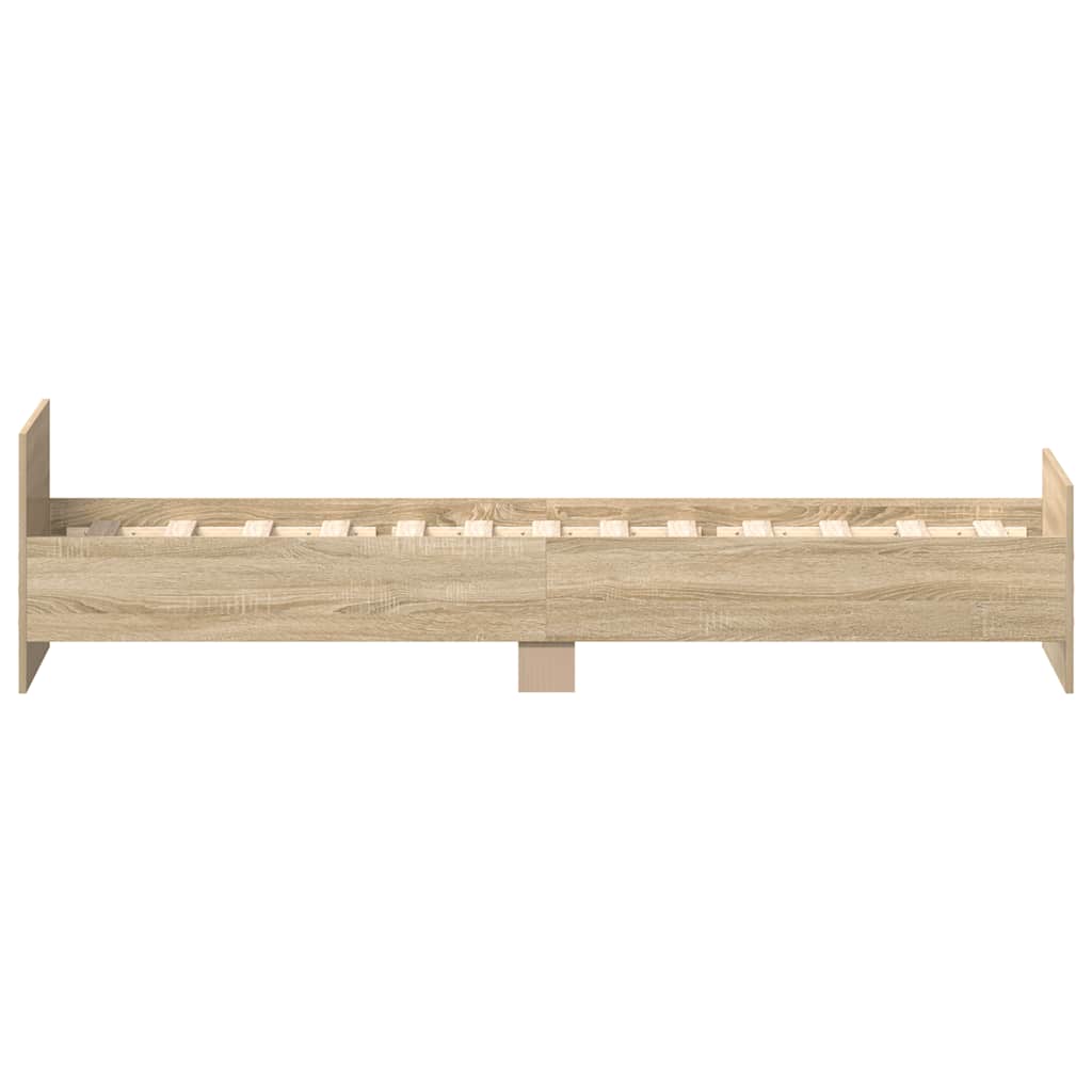Bed Frame without Mattress Sonoma Oak 90x190 cm Engineered Wood