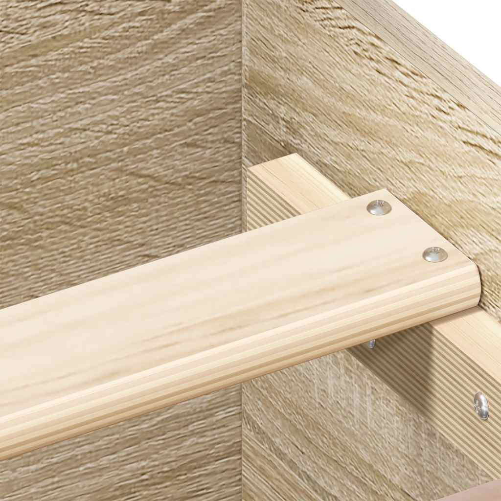 Bed Frame without Mattress Sonoma Oak 90x190 cm Engineered Wood