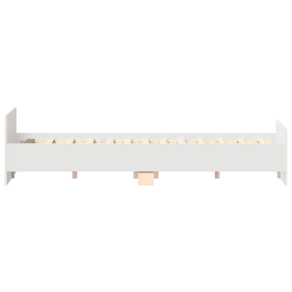Bed Frame without Mattress White 150x200 cm