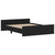 Bed Frame without Mattress Black 150x200 cm