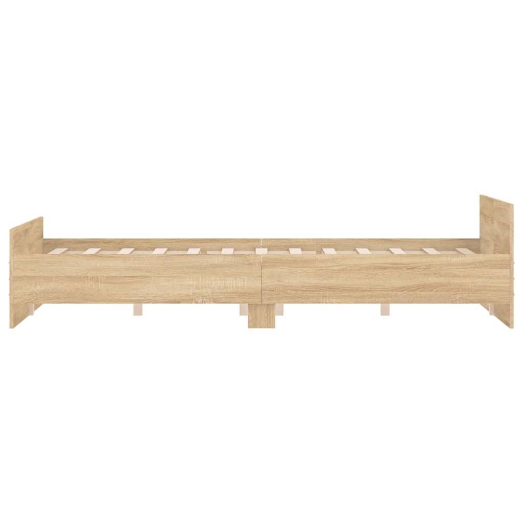 Bed Frame without Mattress Sonoma Oak 150x200 cm