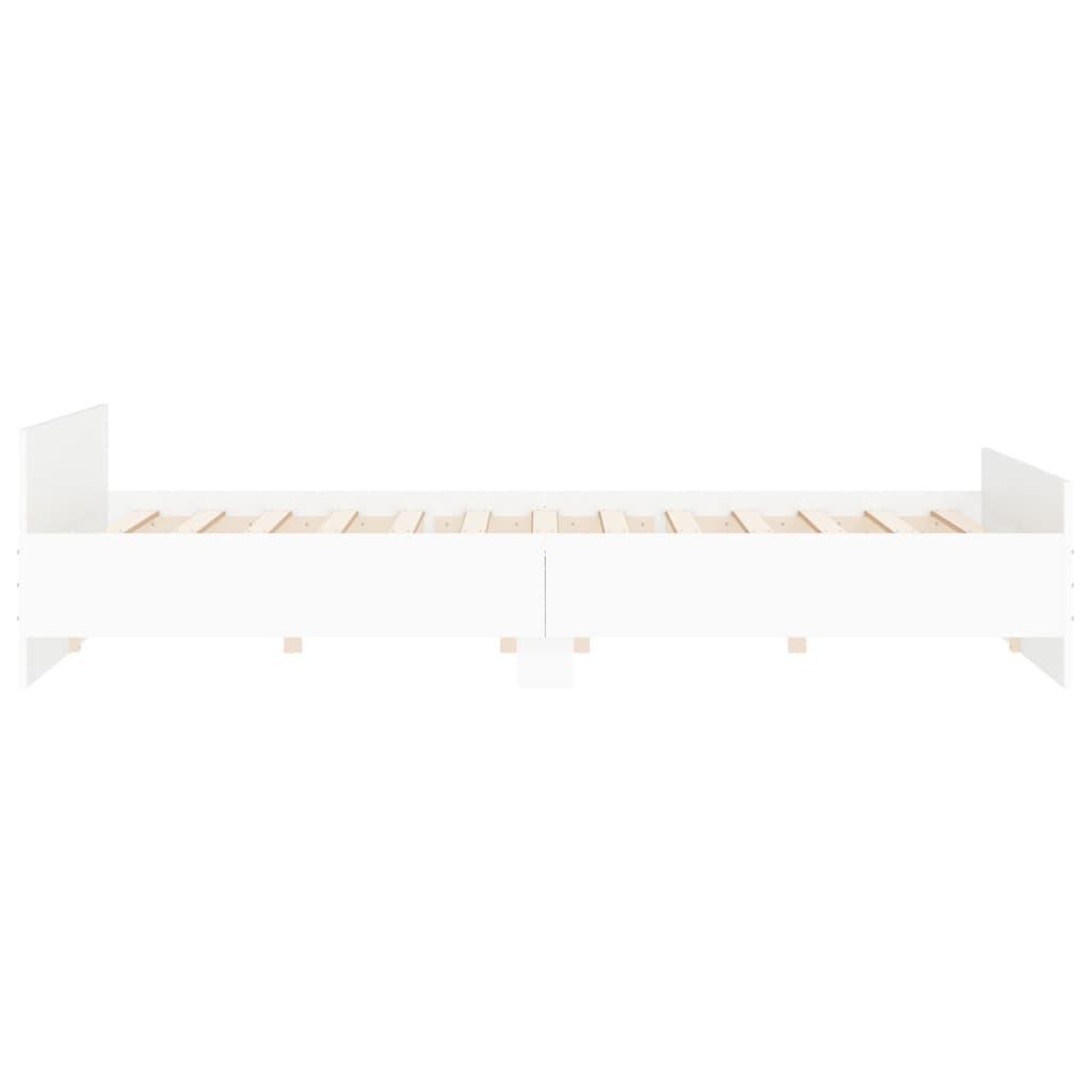 Bed Frame without Mattress White 183x203 cm King