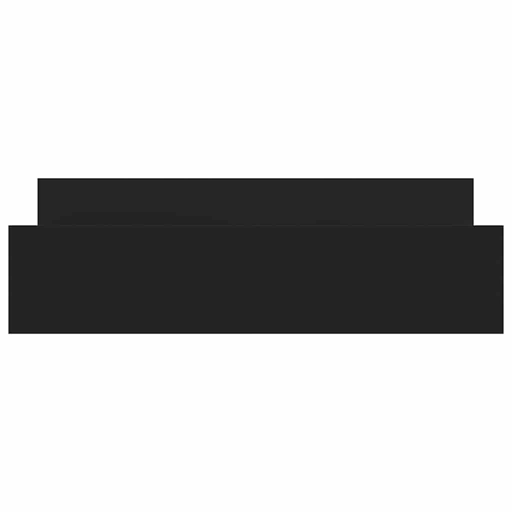 Bed Frame without Mattress Black 183x203 cm King