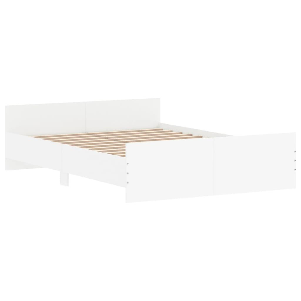 Bed Frame without Mattress White 135x190 cm