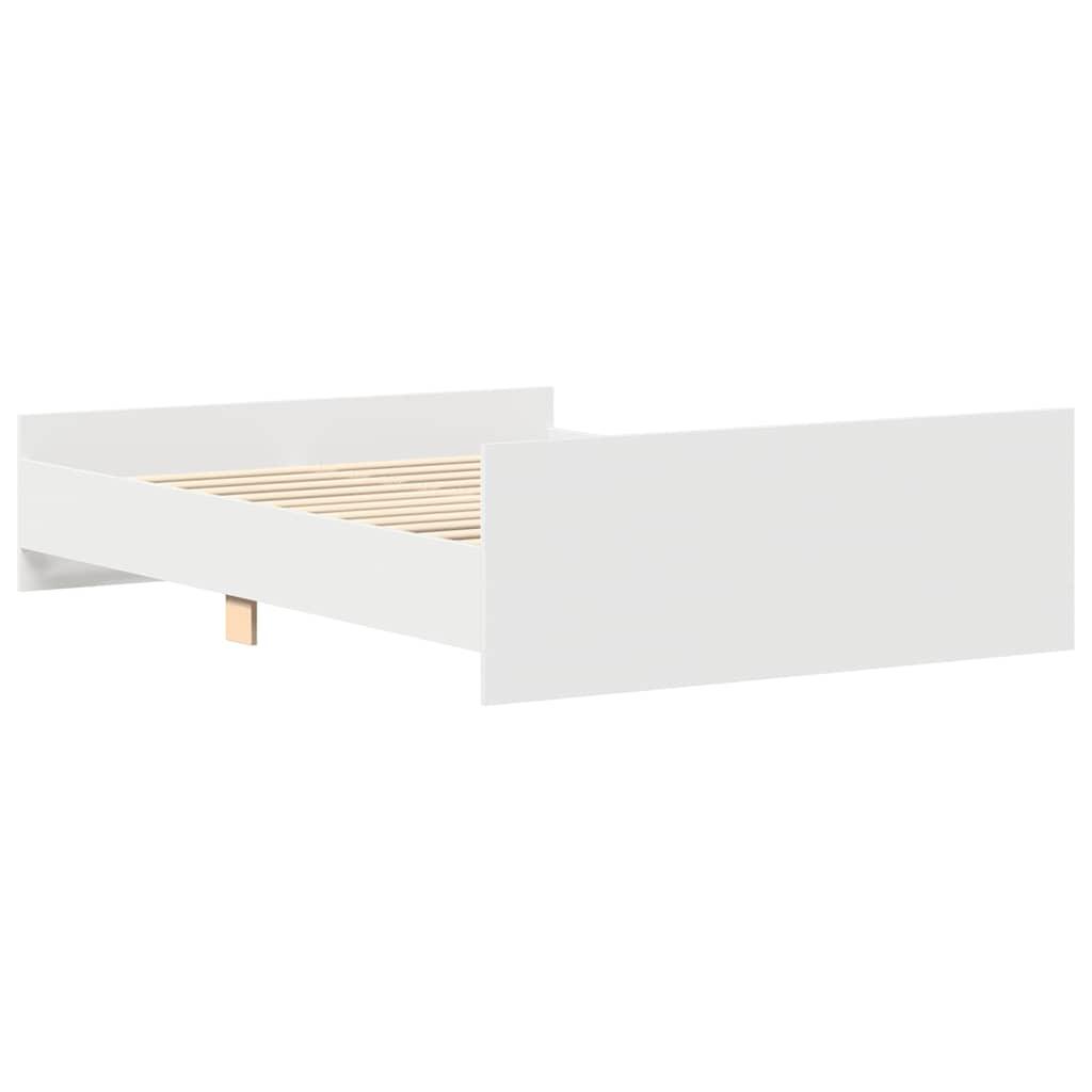 Bed Frame without Mattress White 135x190 cm