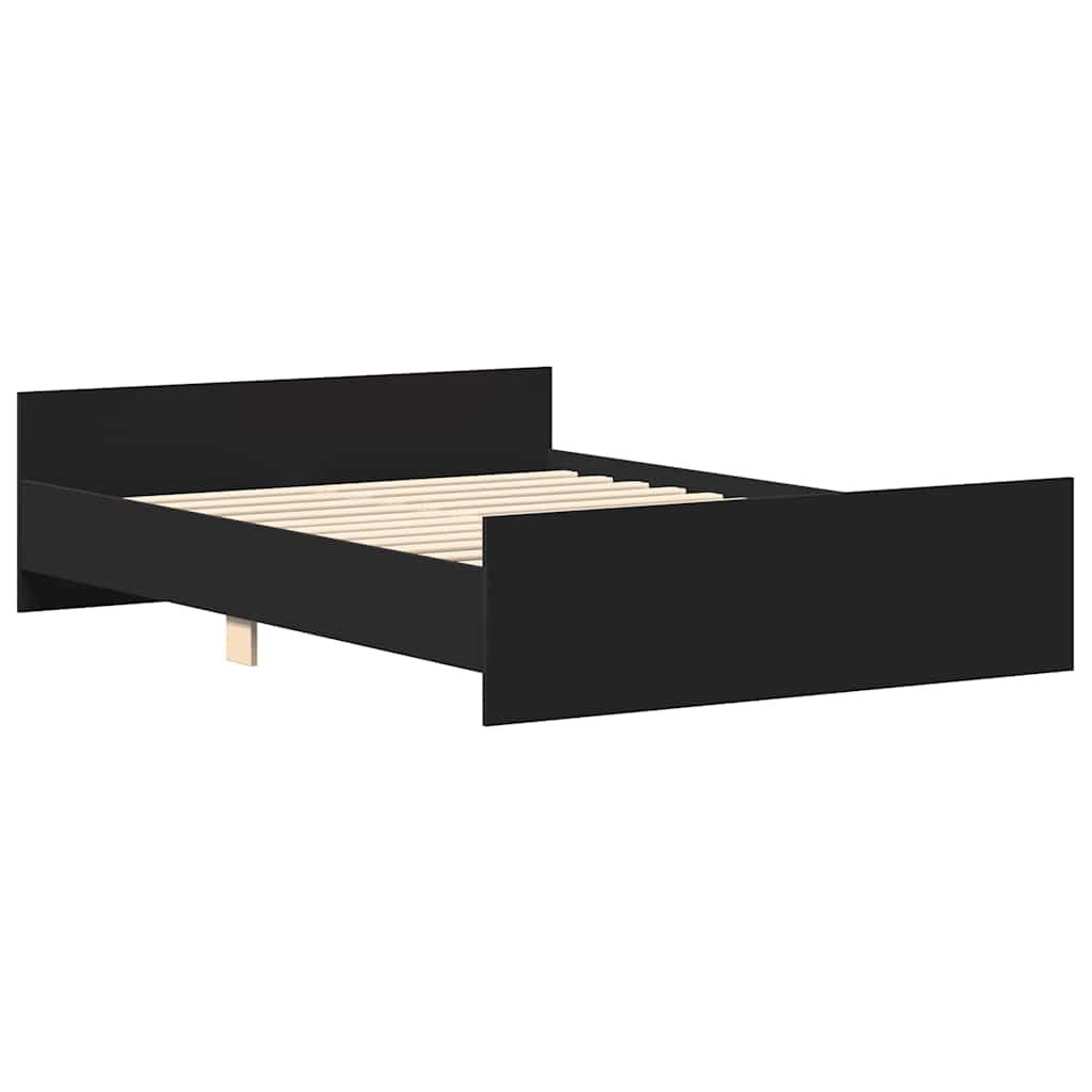 Bed Frame without Mattress Black 135x190 cm