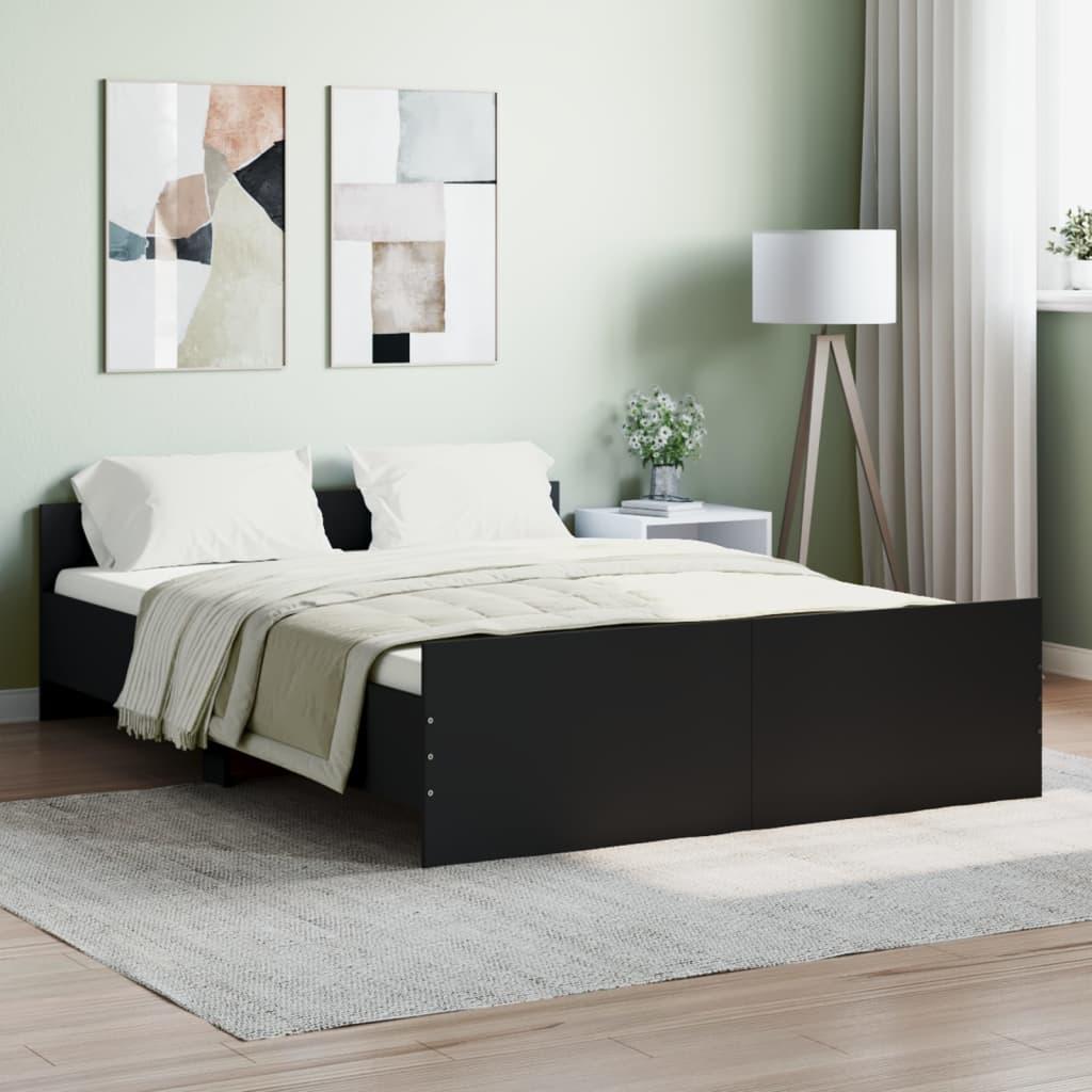 Bed Frame without Mattress Black 135x190 cm