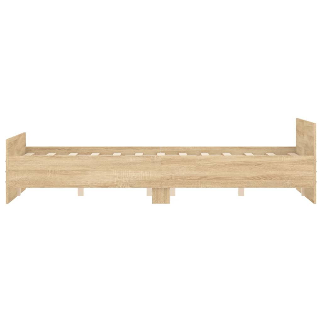 Bed Frame without Mattress Sonoma Oak 135x190 cm