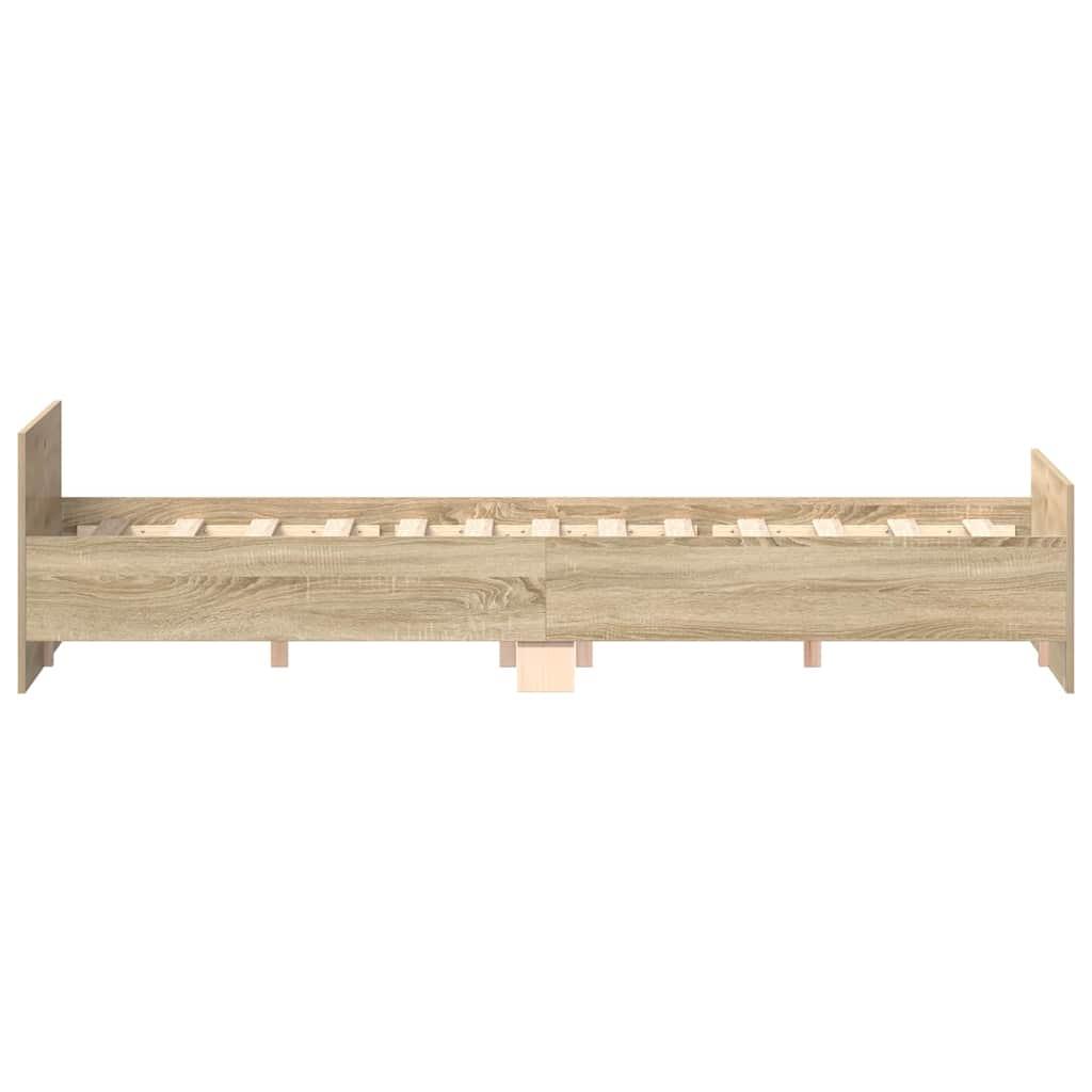 Bed Frame without Mattress Sonoma Oak 135x190 cm
