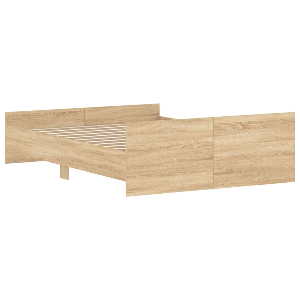 Bed Frame without Mattress Sonoma Oak 135x190 cm