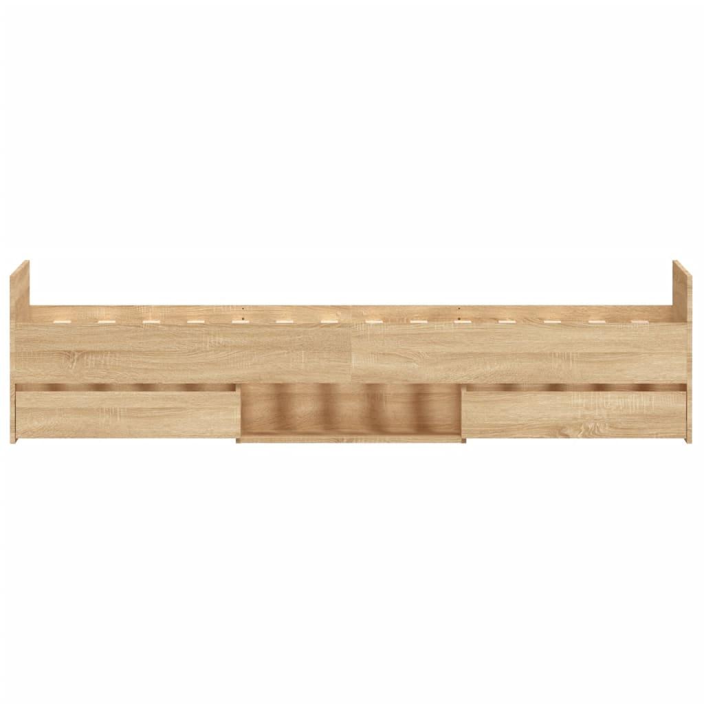 Bed Frame without Mattress Sonoma Oak 90x190 cm