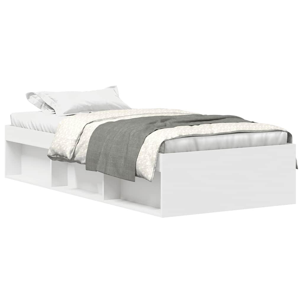 Bed Frame without Mattress White 90x190 cm
