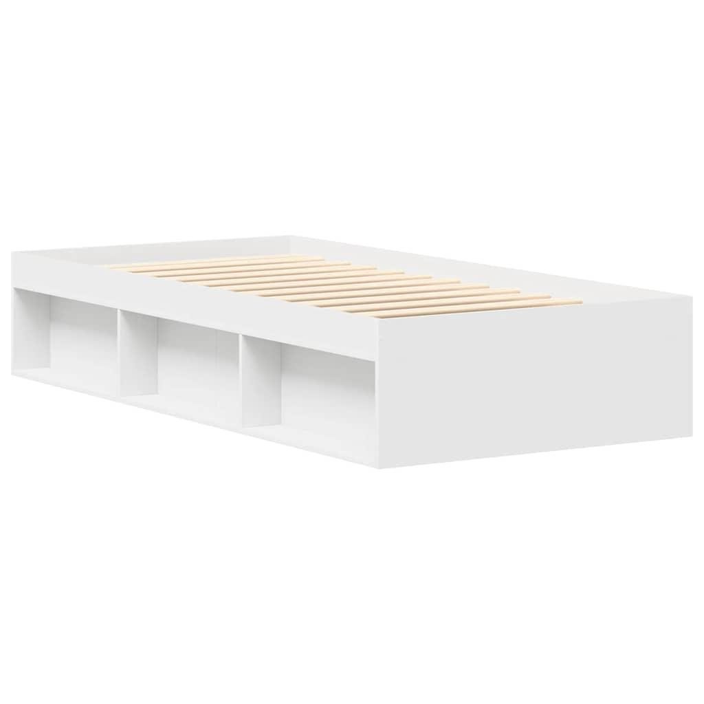 Bed Frame without Mattress White 90x190 cm