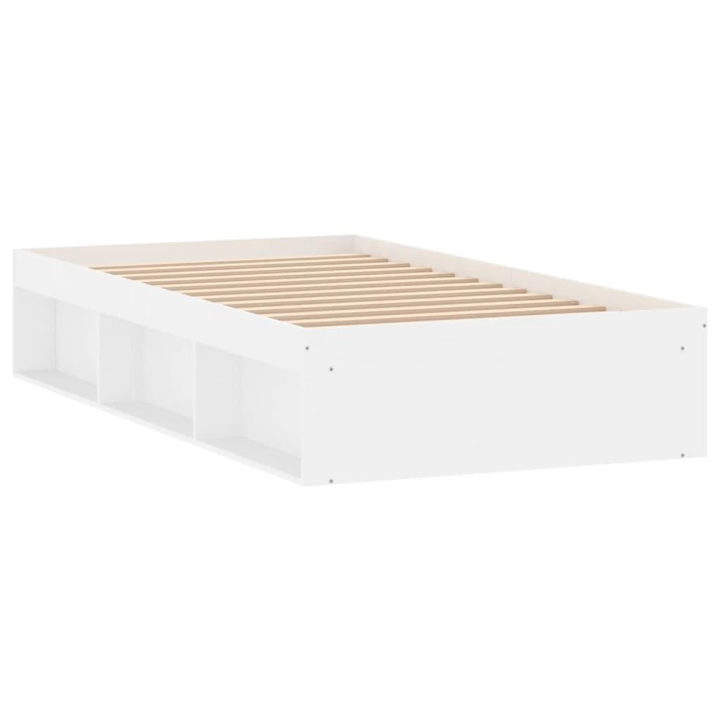 Bed Frame without Mattress White 90x190 cm