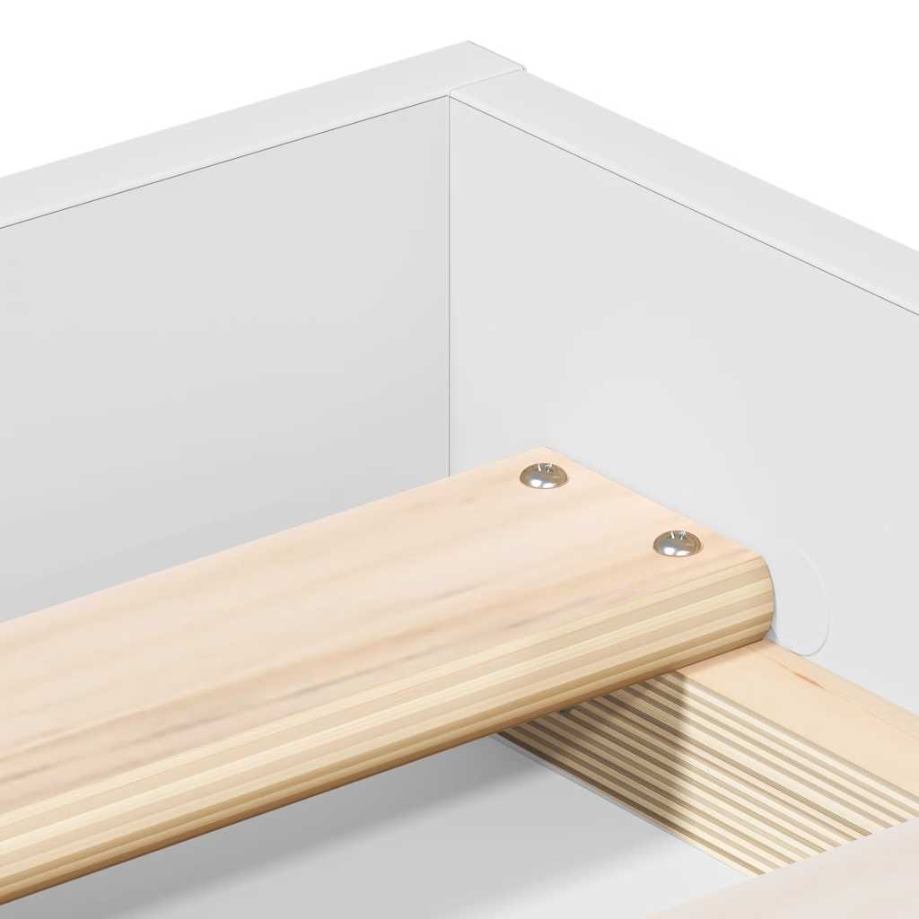 Bed Frame without Mattress White 90x190 cm