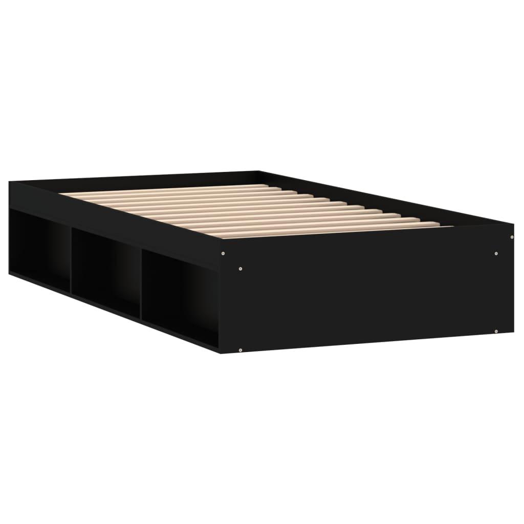 Bed Frame without Mattress Black 90x190 cm