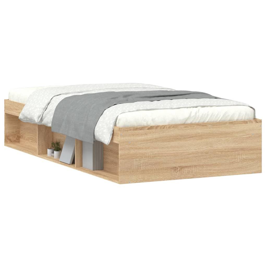 Bed Frame without Mattress Sonoma Oak 90x190 cm