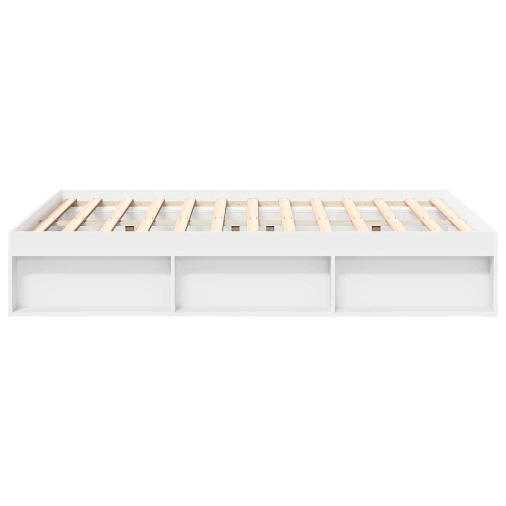 Bed Frame without Mattress White 150x200 cm