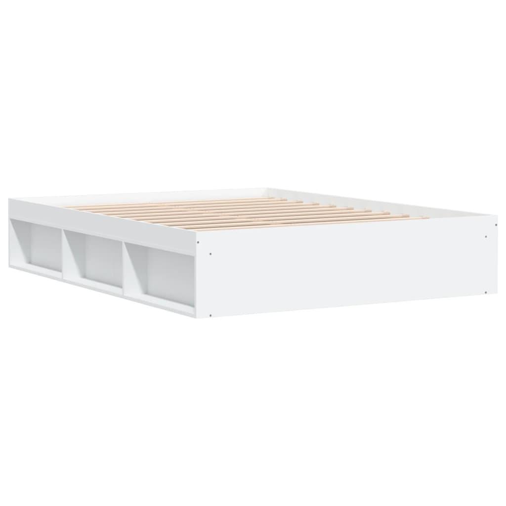 Bed Frame without Mattress White 150x200 cm