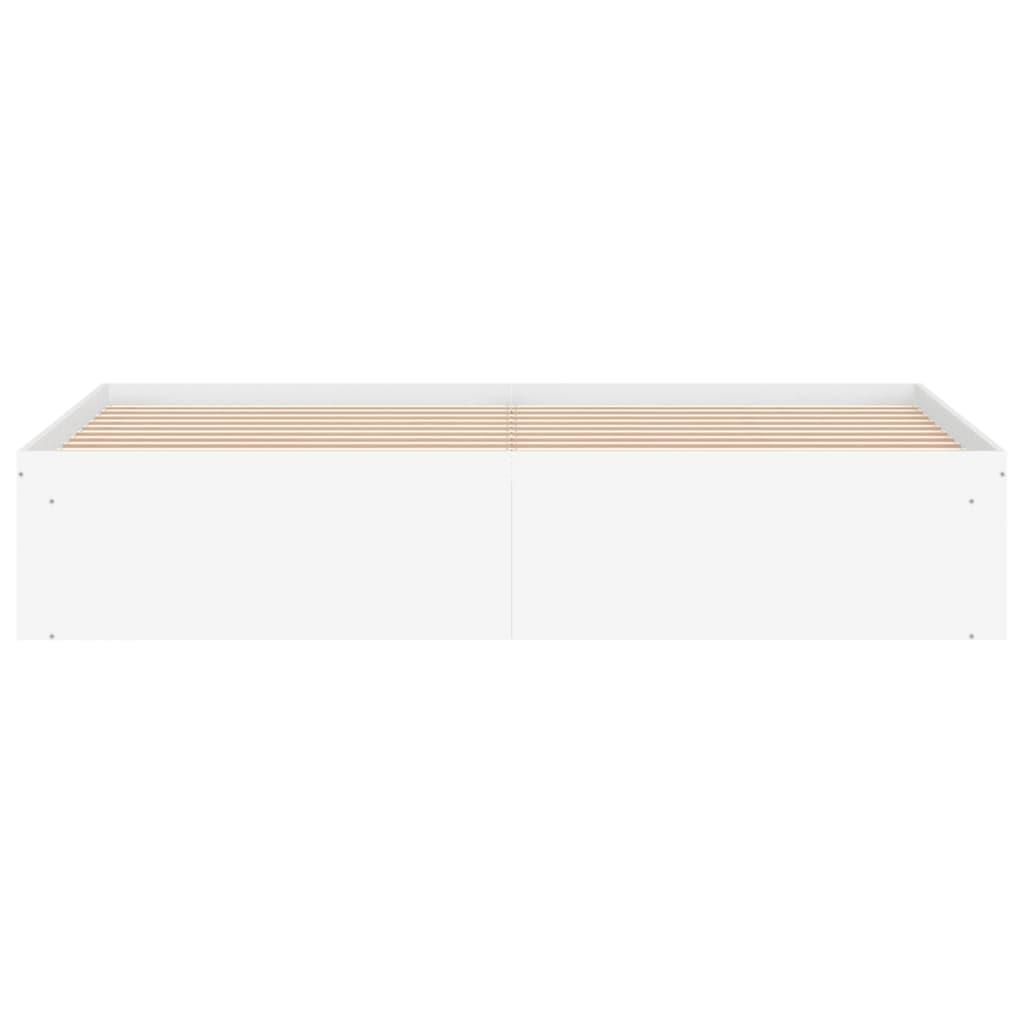 Bed Frame without Mattress White 183x203 cm King