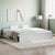 Bed Frame without Mattress White 183x203 cm King