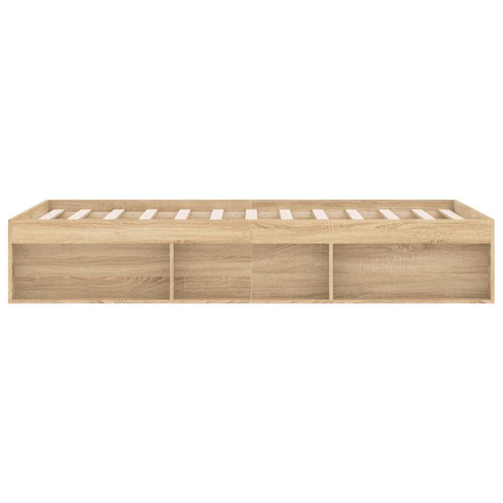 Bed Frame without Mattress Sonoma Oak 183x203 cm King