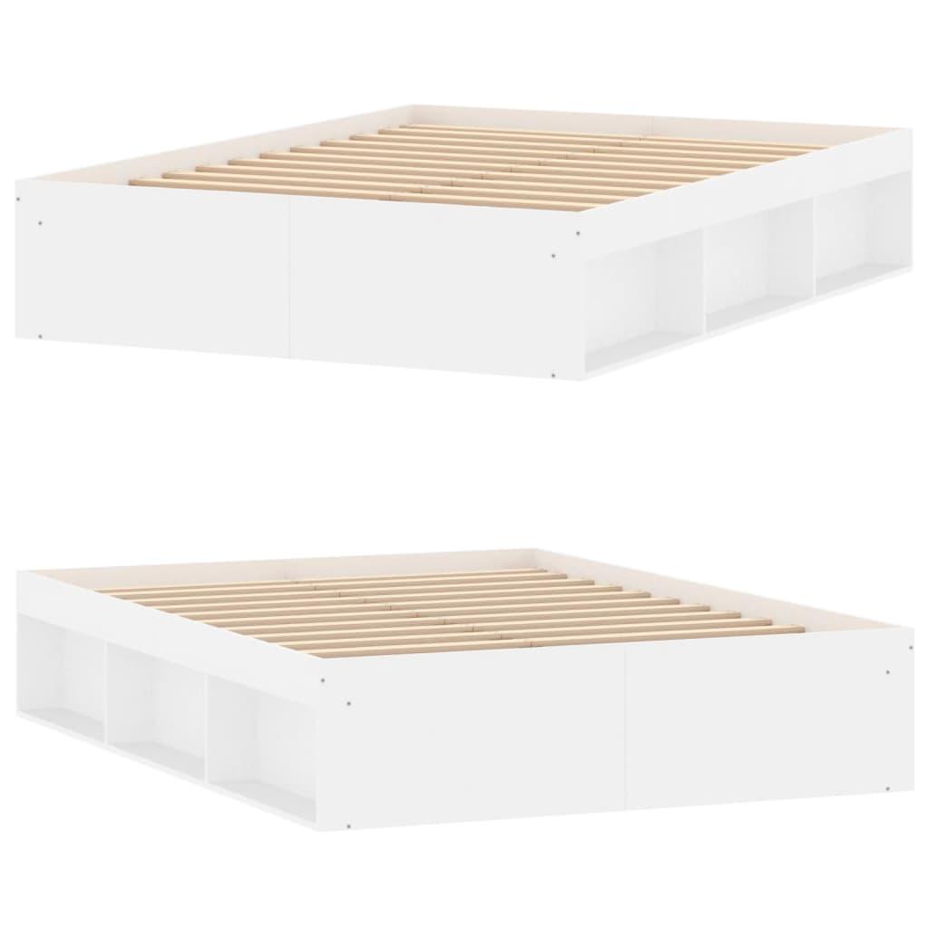 Bed Frame without Mattress White 135x190 cm