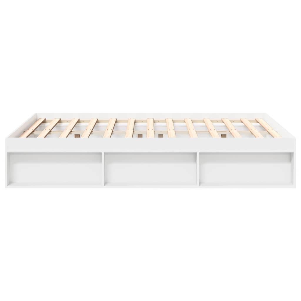 Bed Frame without Mattress White 135x190 cm