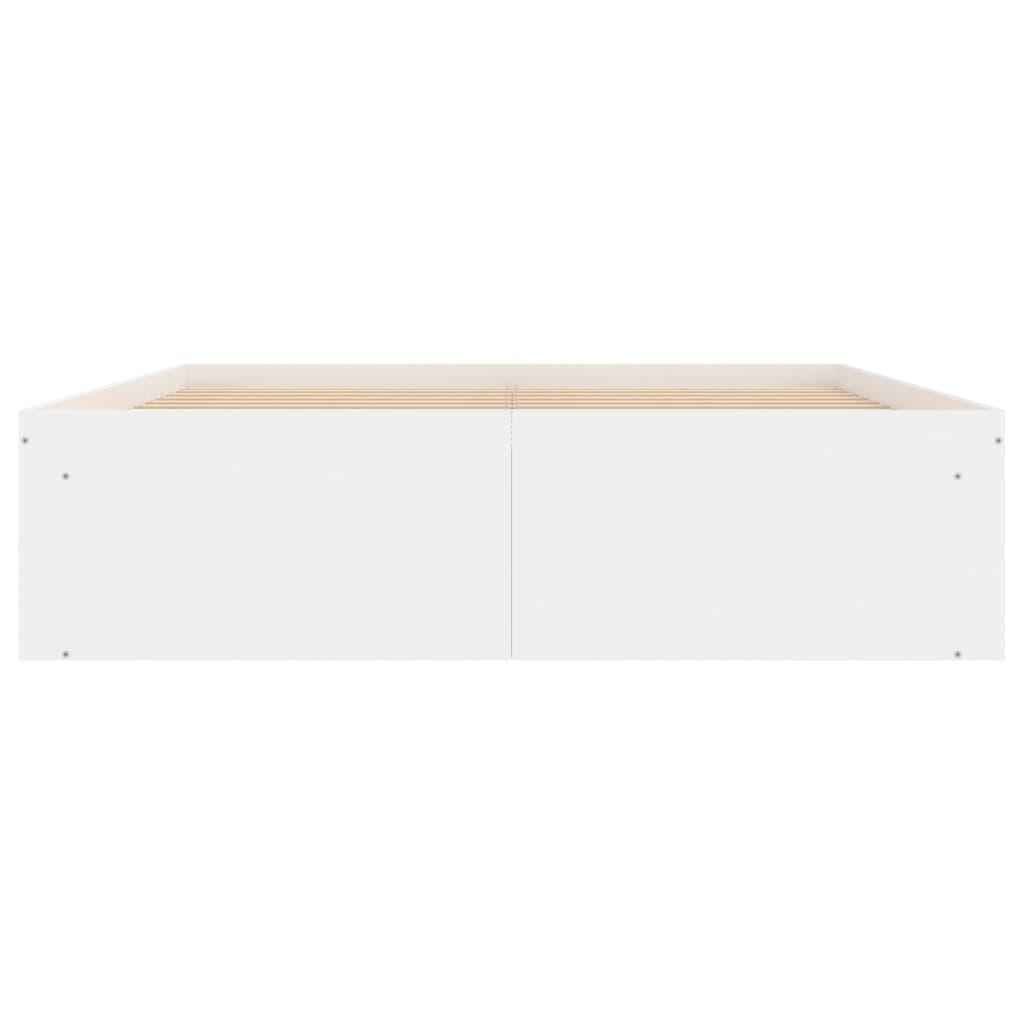 Bed Frame without Mattress White 135x190 cm