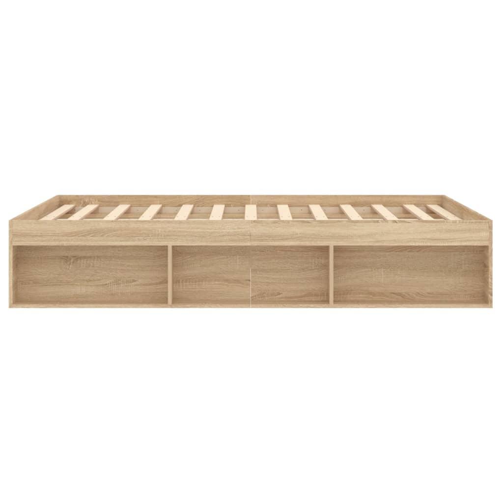 Bed Frame without Mattress Sonoma Oak 135x190 cm