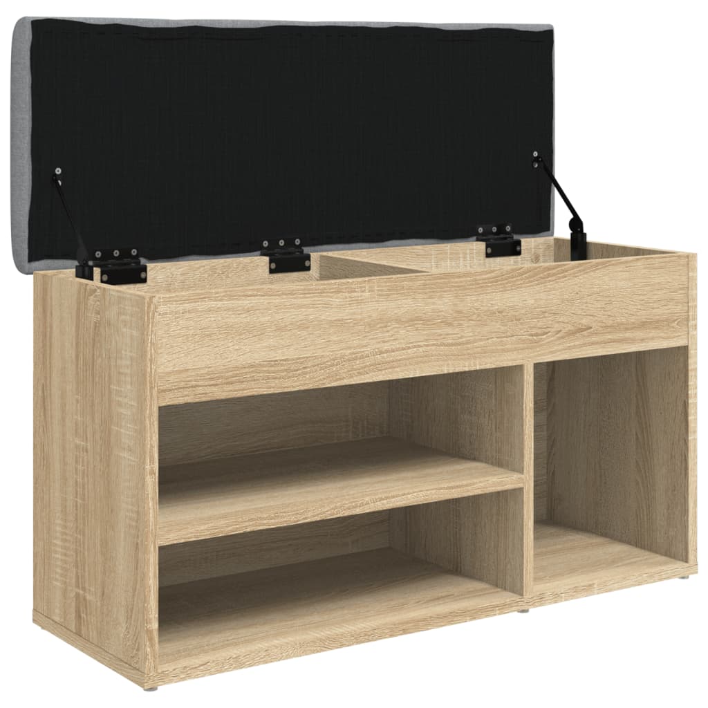 Shoe Bench Sonoma Oak 82x32x45,5 cm Engineered Wood