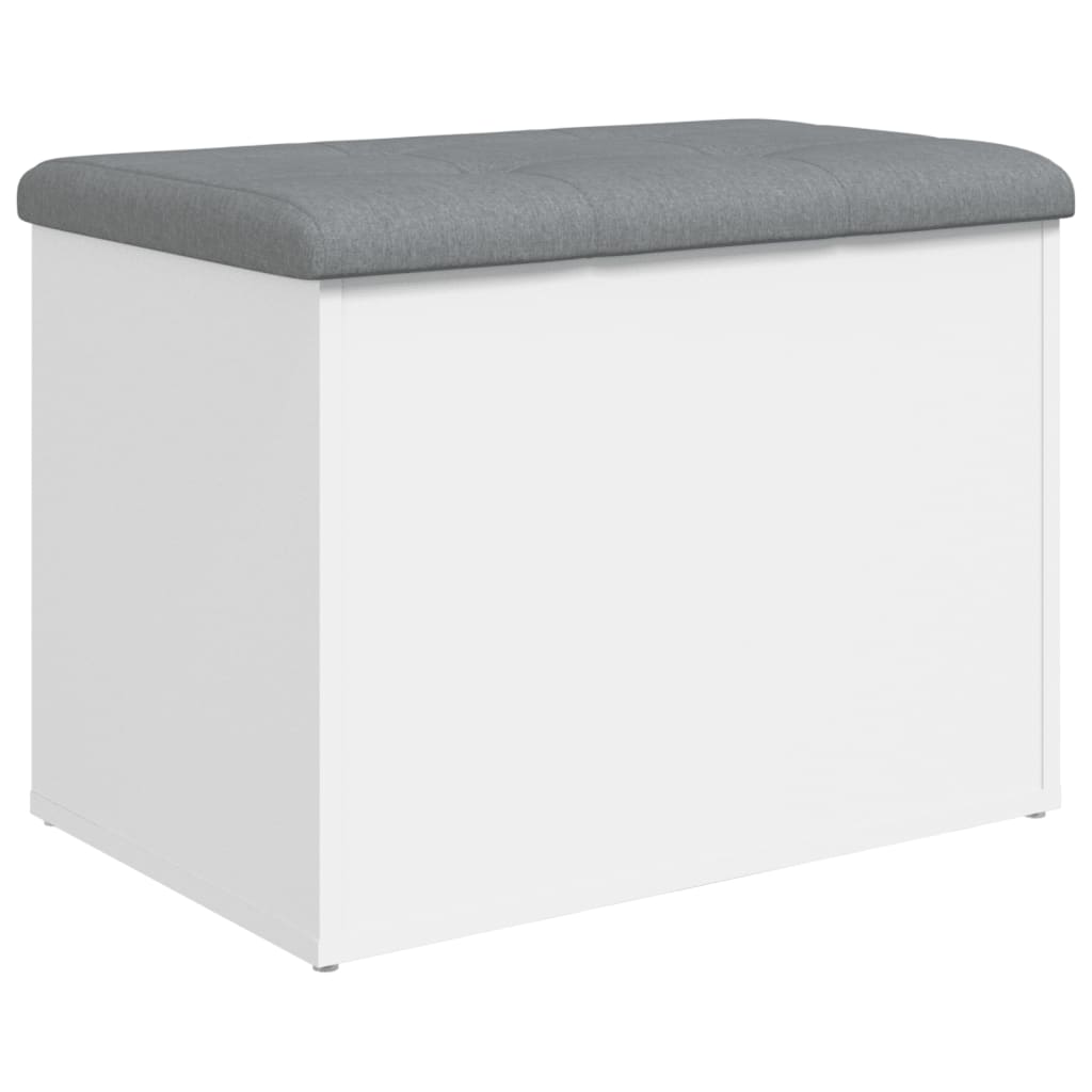 Storage Bench White 62x42x45 cm Engineered Wood