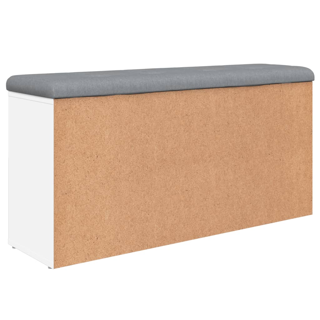 Shoe Bench White 102x32x50 cm Engineered Wood