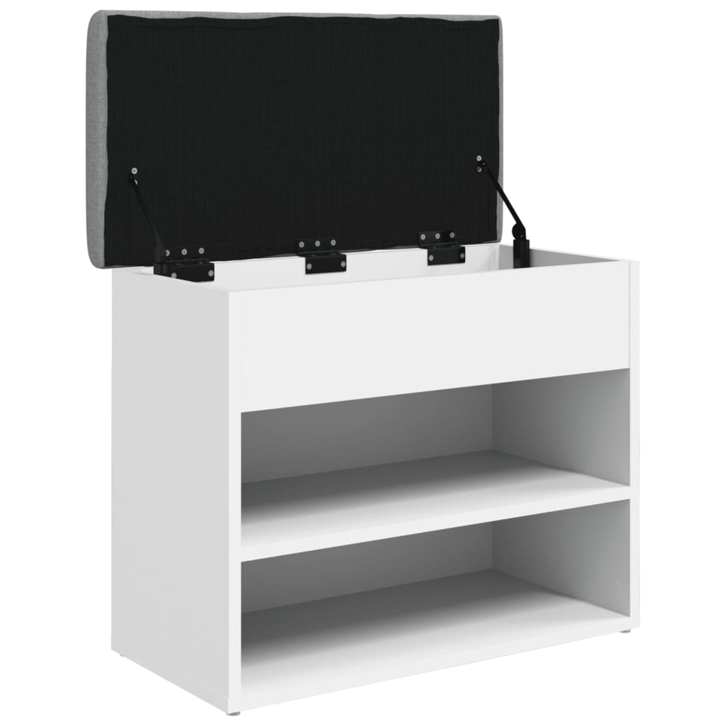 Shoe Bench White 62x32x50 cm Engineered Wood