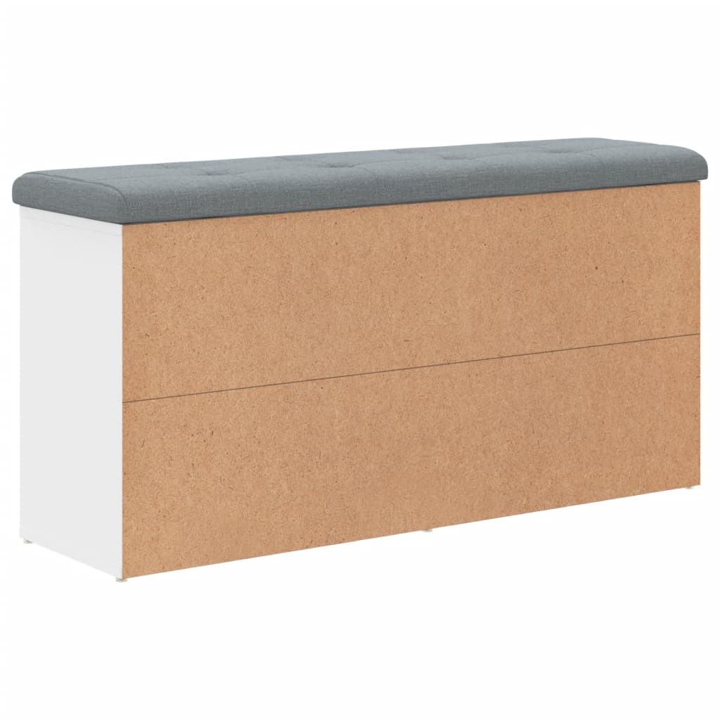 Shoe Bench White 102x32x50 cm Engineered Wood